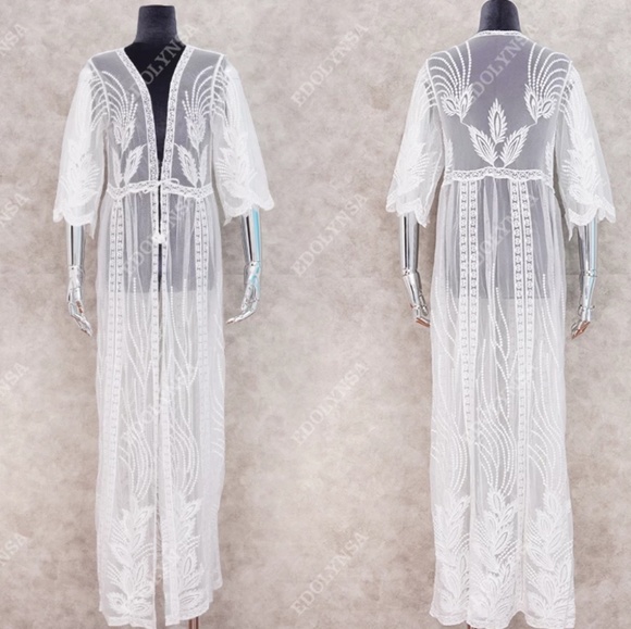 ▪️ Lace  Duster Cover-up. - Picture 6 of 6